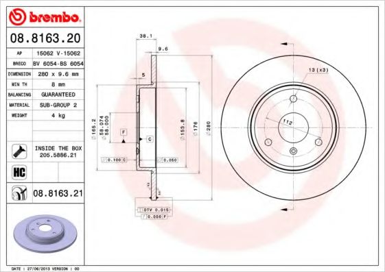 BREMBO 08.8163.20