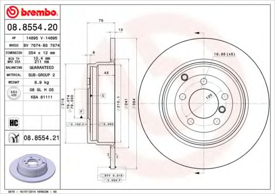 BREMBO 08.8554.20