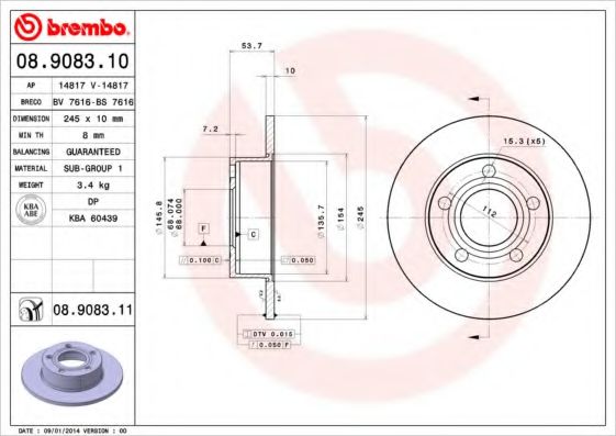 BREMBO 08.9083.10