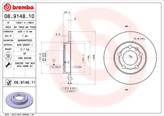 BREMBO 08.9148.10