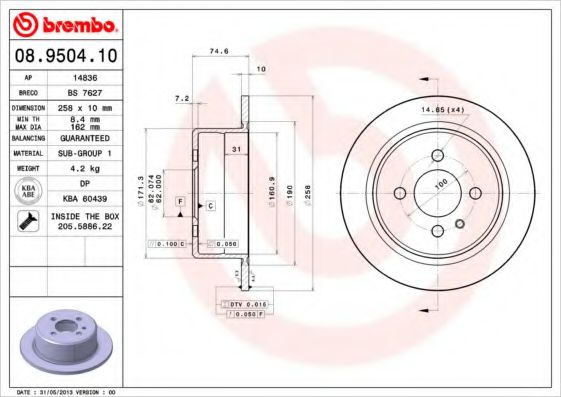 BREMBO 08.9504.10