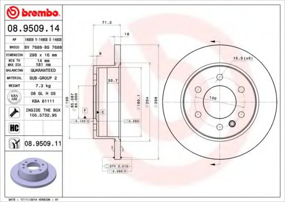 BREMBO 08.9509.14