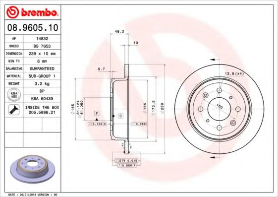 BREMBO 08.9605.10