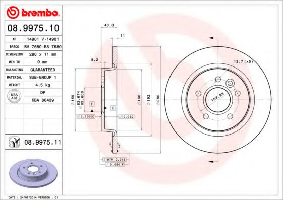 BREMBO 08.9975.11