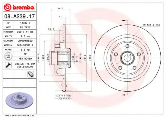 BREMBO 08.A239.17