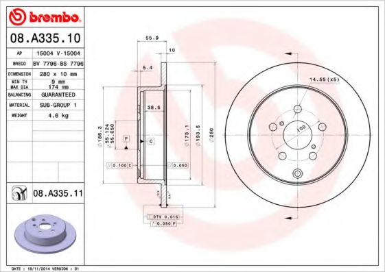 BREMBO 08.A335.10