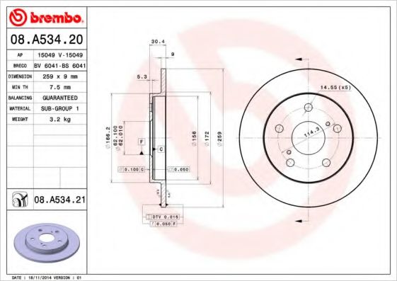 BREMBO 08.A534.20