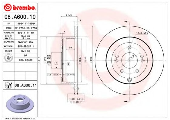 BREMBO 08.A600.11