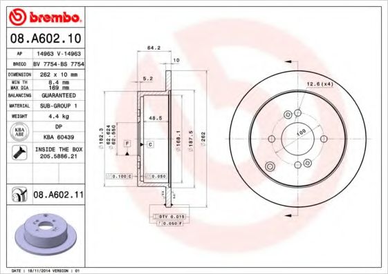 BREMBO 08.A602.11