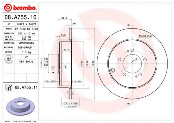 BREMBO 08.A755.11