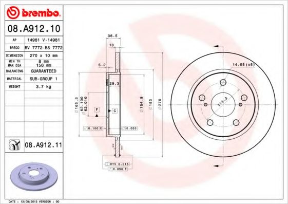 BREMBO 08.A912.10