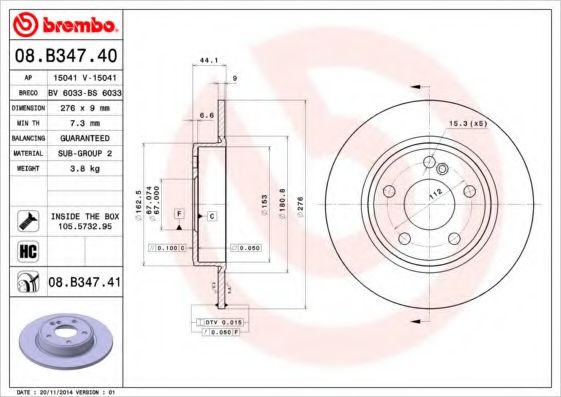 BREMBO 08.B347.40