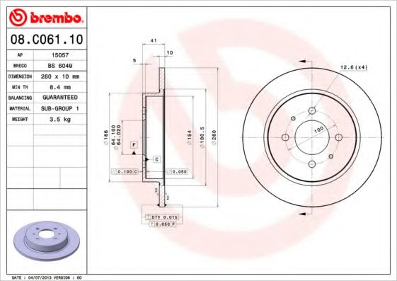 BREMBO 08.C061.10