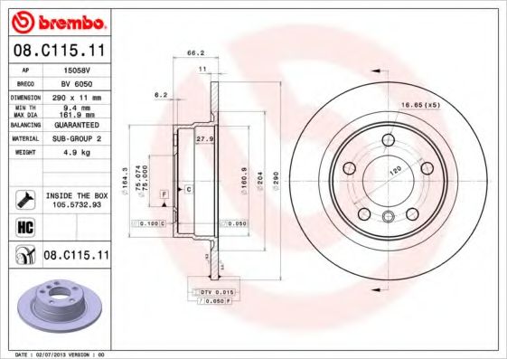 BREMBO 08.C115.11