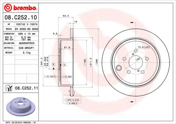 BREMBO 08.C252.10