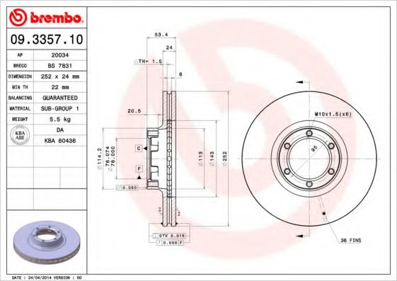 BREMBO 09.3357.10