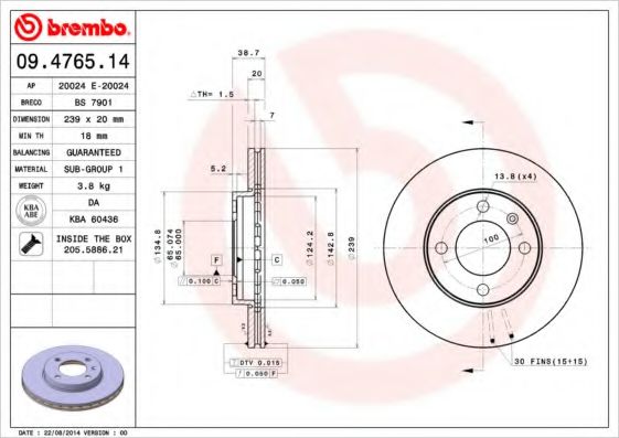 BREMBO 09.4765.14