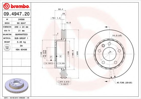 BREMBO 09.4947.20