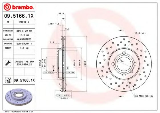 BREMBO 09.5166.1X