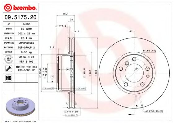 BREMBO 09.5175.20