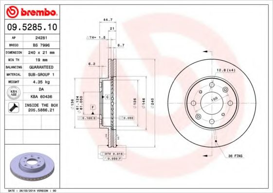 BREMBO 09.5285.10