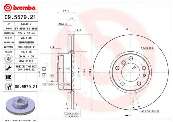 BREMBO 09.5579.21