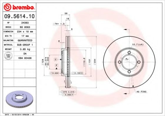 BREMBO 09.5614.10