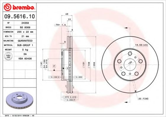 BREMBO 09.5616.10