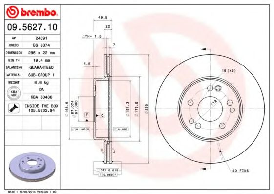 BREMBO 09.5627.10