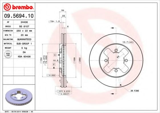 BREMBO 09.5694.10