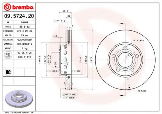 BREMBO 09.5724.20