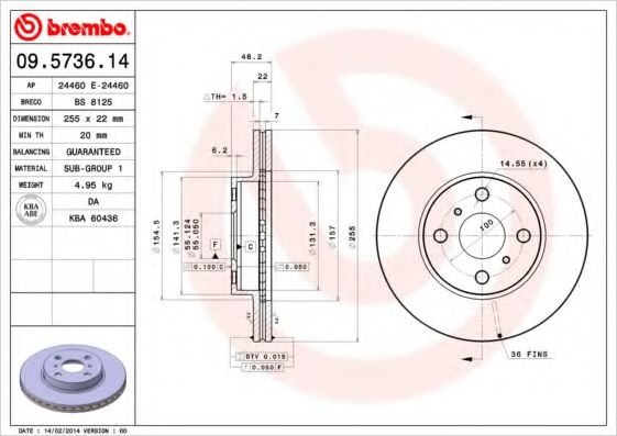 BREMBO 09.5736.14