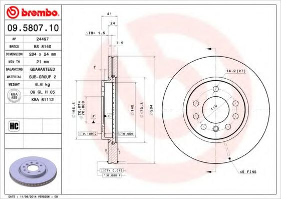 BREMBO 09.5807.10