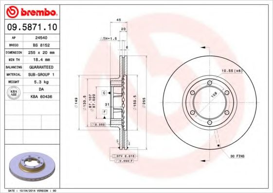 BREMBO 09.5871.10