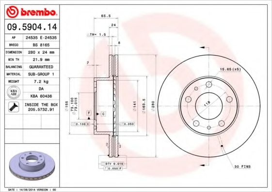 BREMBO 09.5904.14