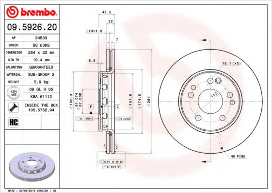 BREMBO 09.5926.20