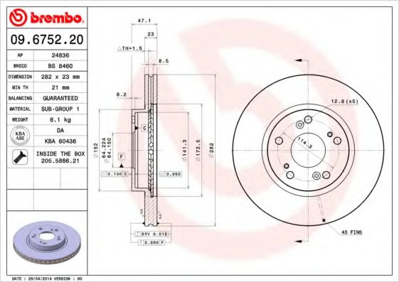 BREMBO 09.6752.20