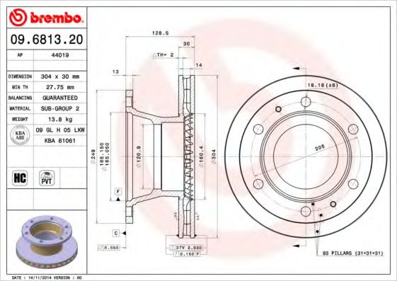 BREMBO 09.6813.20