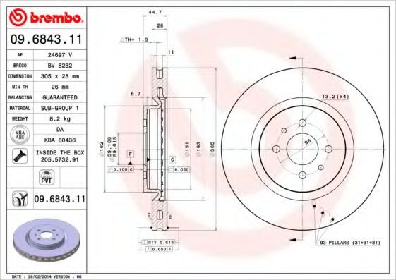 BREMBO 09.6843.11