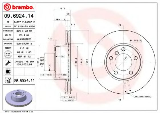 BREMBO 09.6924.14