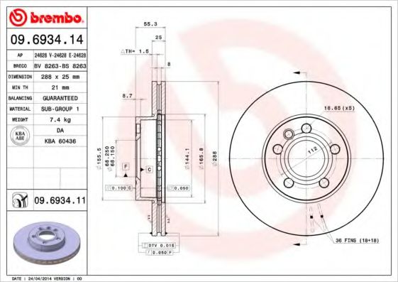 BREMBO 09.6934.11