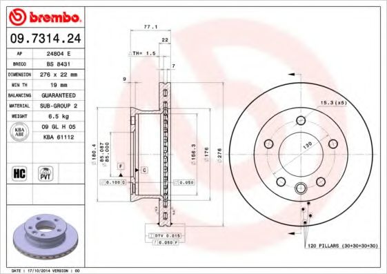 BREMBO 09.7314.24