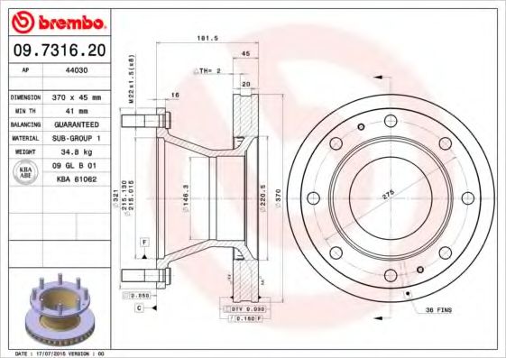 BREMBO 09.7316.20