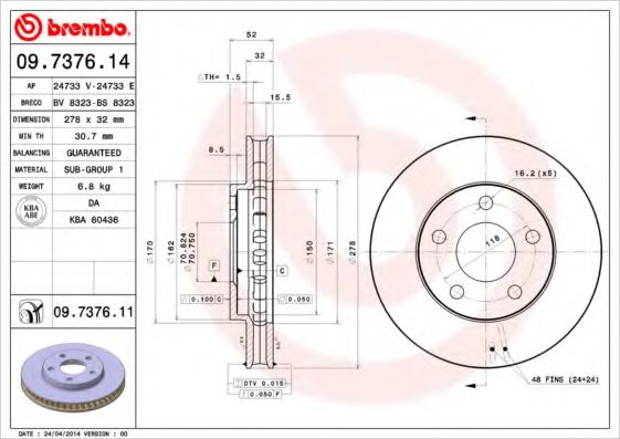 BREMBO 09.7376.14