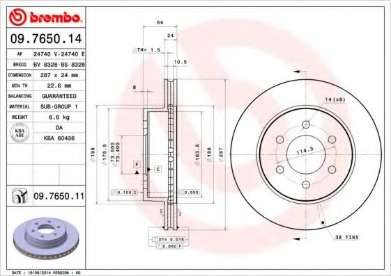 BREMBO 09.7650.11