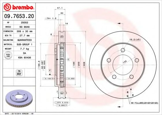 BREMBO 09.7653.20