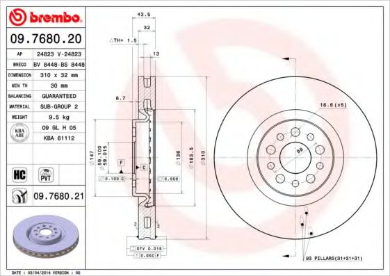 BREMBO 09.7680.20