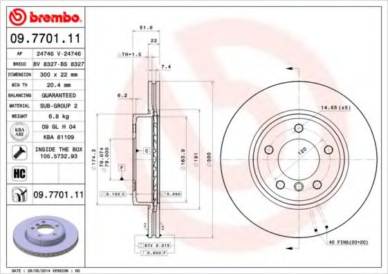 BREMBO 09.7701.11