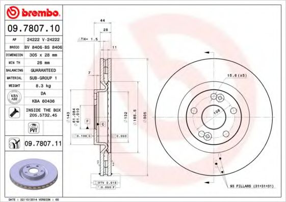 BREMBO 09.7807.10