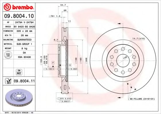 BREMBO 09.8004.10